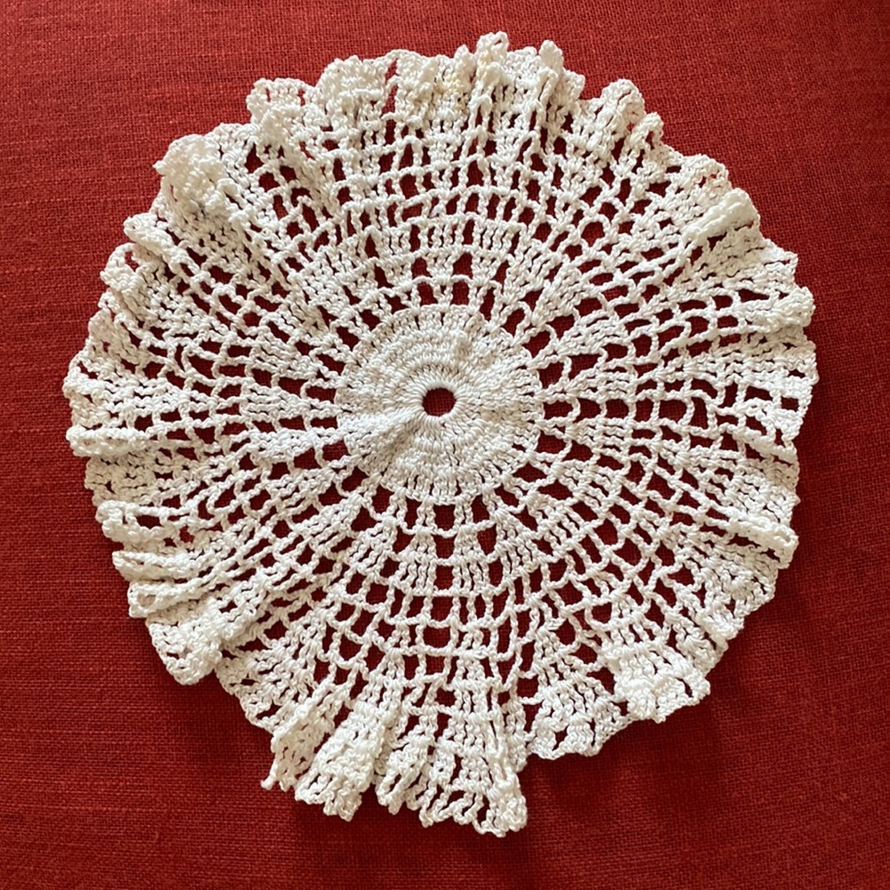 Hand crocheted heirloom vintage doily